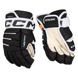 Hokejové rukavice CCM Tacks 4 ROLL PRO 3 Black/White Senior