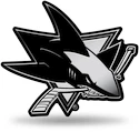 3D chróm znak na auto NHL San Jose Sharks