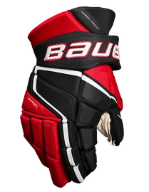 Bauer Vapor 3X PRO black/red Hokejové rukavice, Intermediate
