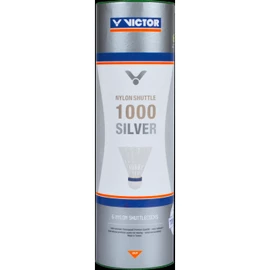 Bedmintonové košíky Victor Nylon Shuttle 1000 Silver - White 6 ks