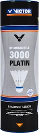 Bedmintonové košíky Victor Nylon Shuttle 3000 Platin - White (6 Pack)