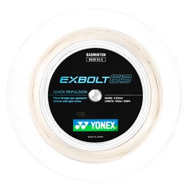 Bedmintonový výplet Yonex Exbolt 63 White (200 m)