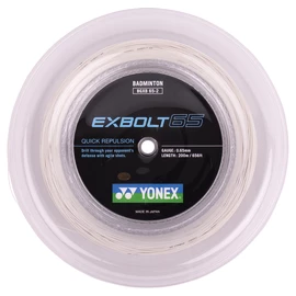 Bedmintonový výplet Yonex Exbolt 65 White (200 m)