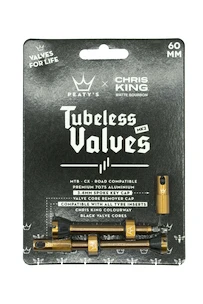 Bezdušový ventilek PEATY'S  X chris king (mk2) bourbon tubeless valves 60mm (ptv2-60-brb-12)