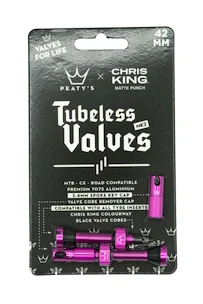 Bezdušový ventilek PEATY'S  X chris king (mk2) punch tubeless valves 42mm (ptv2-42-pun-12)