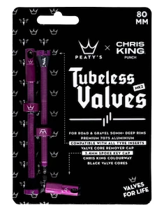 Bezdušový ventilek PEATY'S  X chris king (mk2) punch tubeless valves - 80mm (ptv2-80-pun-12)