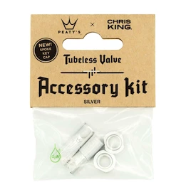 Bezdušový ventilek PEATY'S X chris king (mk2) silver tubeless valves accessory kit (ptv2-accs-sil-12)
