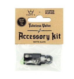Bezdušový ventilek PEATY'S X chris king (mk2) slate tubeless valves accessory kit (ptv2-accs-slt-12)