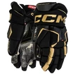 CCM Tacks AS-V PRO black/gold  Hokejové rukavice, Junior
