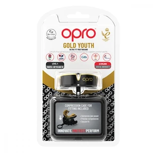 Chránič zubov Opro  GOLD Black/Gold Junior