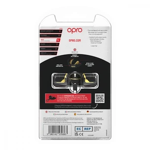 Chránič zubov Opro  GOLD BRACES Black/Gold Senior