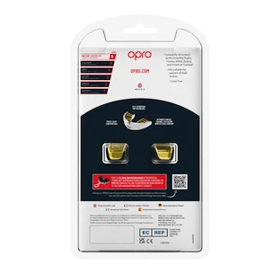Chránič zubov Opro  INSTANT CUSTOM FIT AGGRESSION Black/Gold/Red Senior