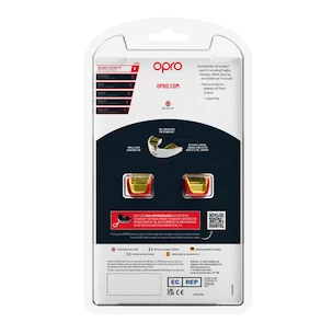 Chránič zubov Opro  INSTANT CUSTOM FIT JAWS Red/Gold Senior