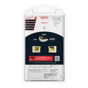 Chránič zubov Opro  INSTANT CUSTOM FIT SOLIDS White/Gold Senior