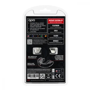 Chránič zubov Opro  INSTANT CUSTOM FIT UFC Black/Silver/White Senior