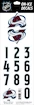 Čísla na prilbu Sportstape  ALL IN ONE HELMET DECALS - COLORADO AVALANCHE