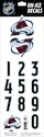 Čísla na prilbu Sportstape  ALL IN ONE HELMET DECALS - COLORADO AVALANCHE