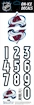 Čísla na prilbu Sportstape  ALL IN ONE HELMET DECALS - COLORADO AVALANCHE - DARK HELMET
