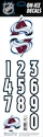 Čísla na prilbu Sportstape  ALL IN ONE HELMET DECALS - COLORADO AVALANCHE - DARK HELMET