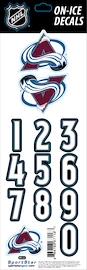 Čísla na prilbu Sportstape ALL IN ONE HELMET DECALS - COLORADO AVALANCHE - DARK HELMET