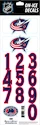 Čísla na prilbu Sportstape  ALL IN ONE HELMET DECALS - COLUMBUS BLUE JACKETS