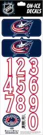 Čísla na prilbu Sportstape ALL IN ONE HELMET DECALS - COLUMBUS BLUE JACKETS - DARK HELMET