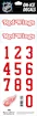 Čísla na prilbu Sportstape  ALL IN ONE HELMET DECALS - DETROIT RED WINGS