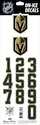 Čísla na prilbu Sportstape  ALL IN ONE HELMET DECALS - LAS VEGAS GOLDEN KNIGHTS