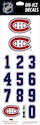 Čísla na prilbu Sportstape  ALL IN ONE HELMET DECALS - MONTREAL CANADIENS