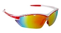 Cyklistické okuliare Force RON bielo-červené, multilaser skla