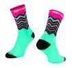 Cyklistické ponožky Force Wave ružovo-zelené