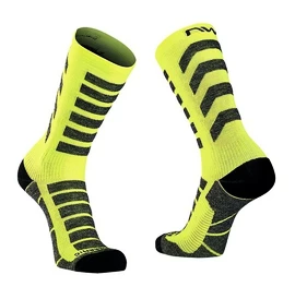 Cyklistické ponožky NorthWave Husky Ceramic High Sock Yellow Fluo