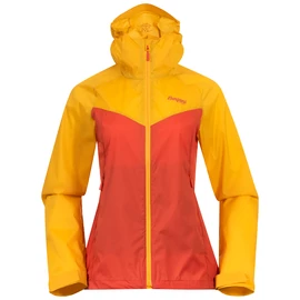 Dámska bunda Bergans Microlight W Jacket Brick/Light Golden Yellow