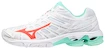 Dámska  halová obuv Mizuno  Wave Voltage White/Fiery Coral