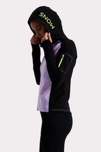 Dámska mikina Mons Royale  Ascend Midi Full Zip Hood Lila/Black