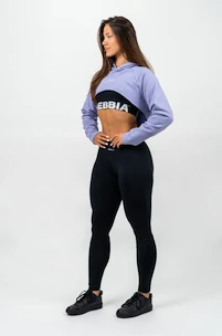 Dámska mikina Nebbia  Designer Cropped Hoodie purple M