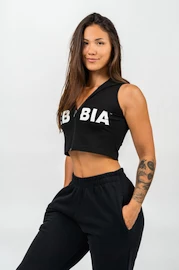 Dámska mikina Nebbia MUSCLE MOMMY Sleeveless Zip-Up Hoodie 258 black