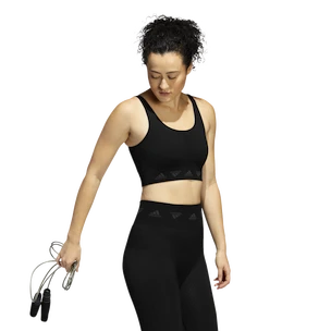 Dámska podprsenka adidas  Aeroknit Light Support Bra Black XS