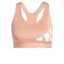 Dámska podprsenka adidas Believe This Medium Support Workout Bra Logo Ambient Blush