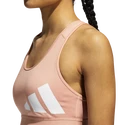 Dámska podprsenka adidas Believe This Medium Support Workout Bra Logo Ambient Blush