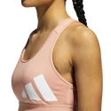 Dámska podprsenka adidas  Believe This Medium Support Workout Logo Ambient Blush