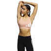 Dámska podprsenka adidas  Believe This Medium Support Workout Logo Ambient Blush XS
