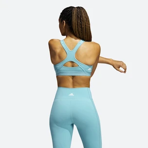 Dámska podprsenka adidas  Believe This Medium Support Workout Logo Mint Ton