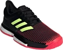Dámska tenisová obuv adidas SoleCourt Boost W Black/Red