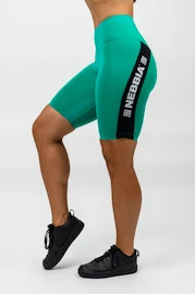 Dámske cyklistické kraťasy Nebbia ICONIC High Waisted Biker Shorts 238 green