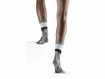 Dámske kompresné ponožky CEP  Light Merino Mid Cut Stone Grey/Grey