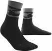 Dámske kompresné ponožky CEP  Mid Cut Black/Grey