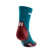 Dámske kompresné ponožky CEP  Ultralight Petrol/Dark Red