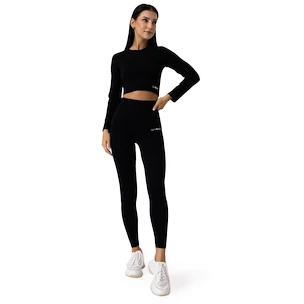 Dámske legíny GymBeam  FLO Ribbed Leggings Black XL