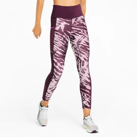 Dámske legíny Puma Run 5K Graphic High Waist 7/8 Tight Grape Wine